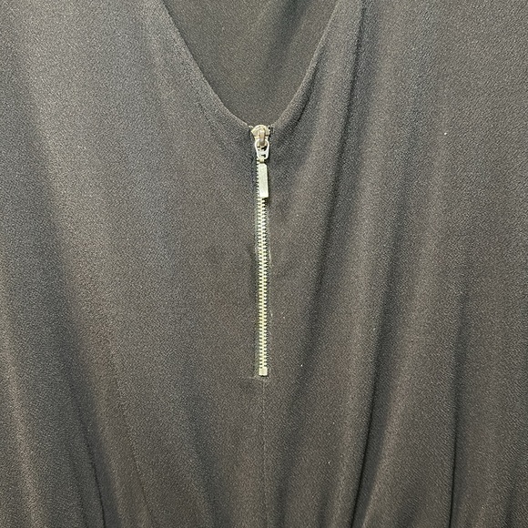 🩵Maurice’s Women’s Plus Size Black V Neck Dress with Zipper Detail Size 0X - Picture 4 of 6